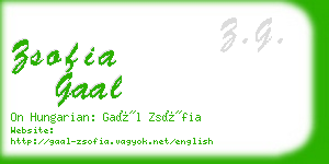 zsofia gaal business card